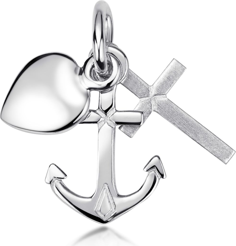 MATERIA Glaube Liebe Hoffnung Kettenanhänger - 925 Silber Produktbild 