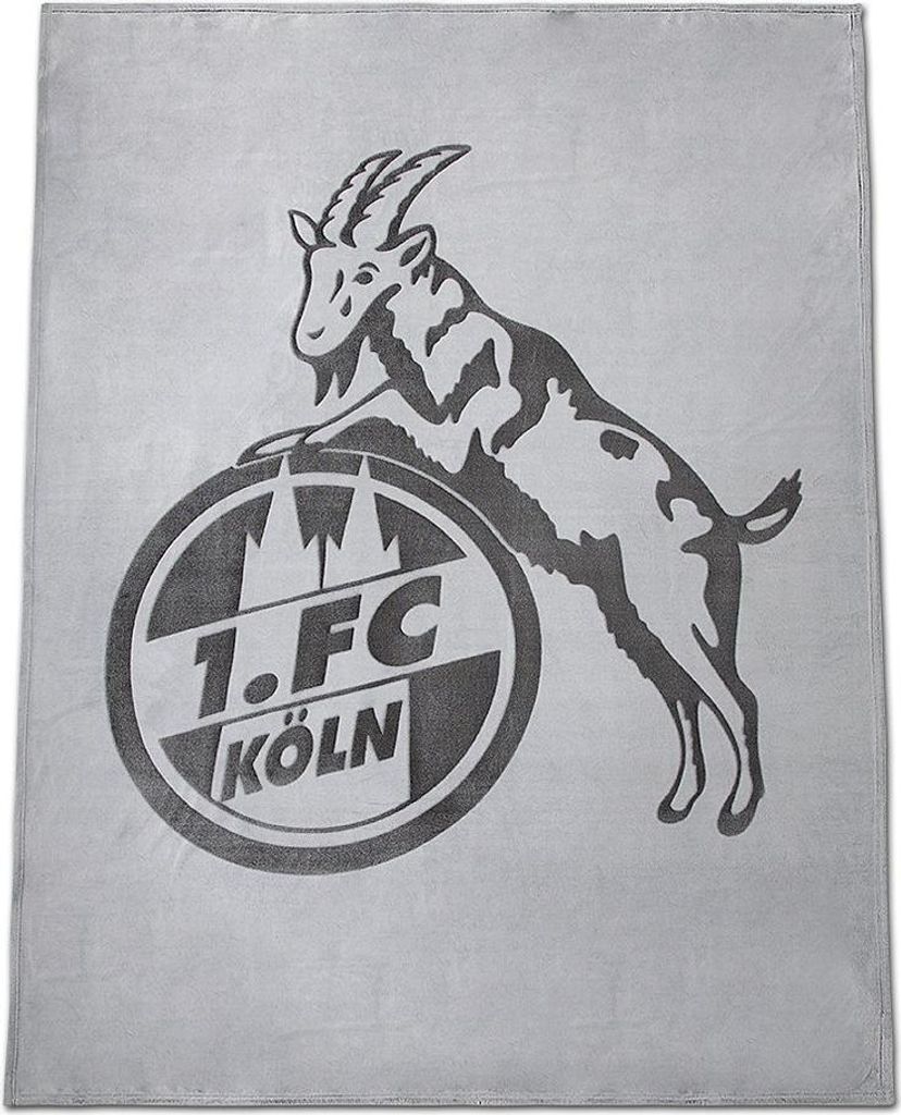 1. FC Köln Flanelldecke "Logo" grau Produktbild 