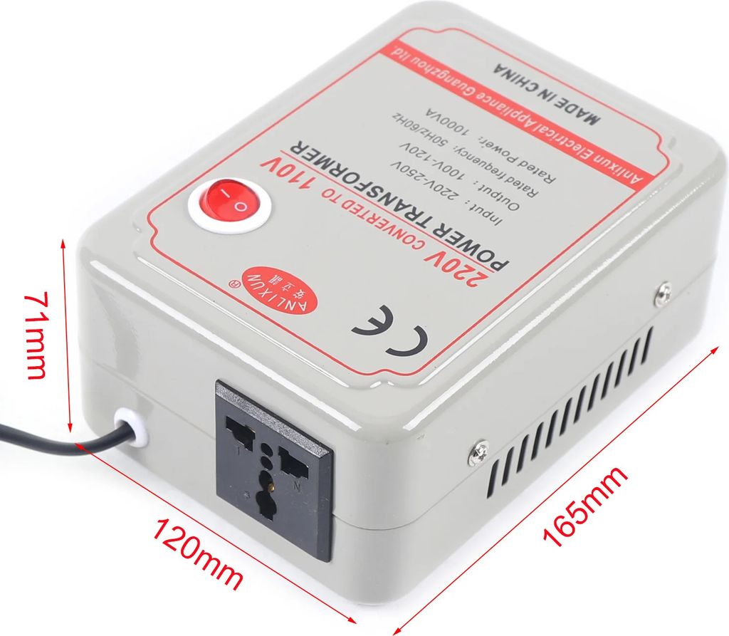 Napájací transformátor, prevádza 220V-250V na 110V-120V, k Obrázok produktu 