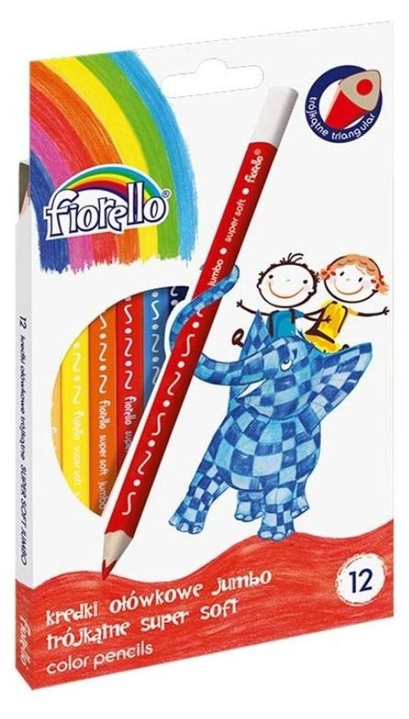 Fiorello Super Soft Dreieckige Jumbo-Bleistifte /12 Farben/ Produktbild 