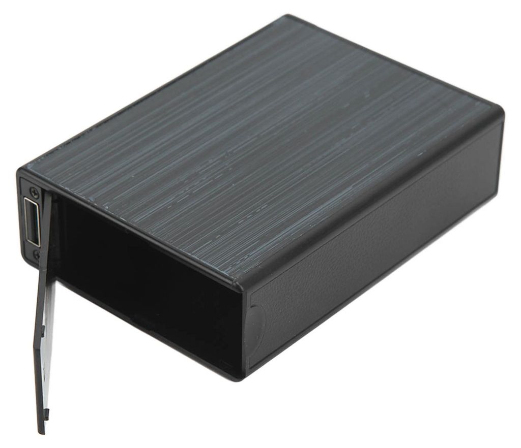 Tragbares Zigarettenetui, schwarz, gebürstete, matte Oberfläche, USB-Ladefunktion, Aufbewahrungsbox für Zigaretten mit Feuerzeug