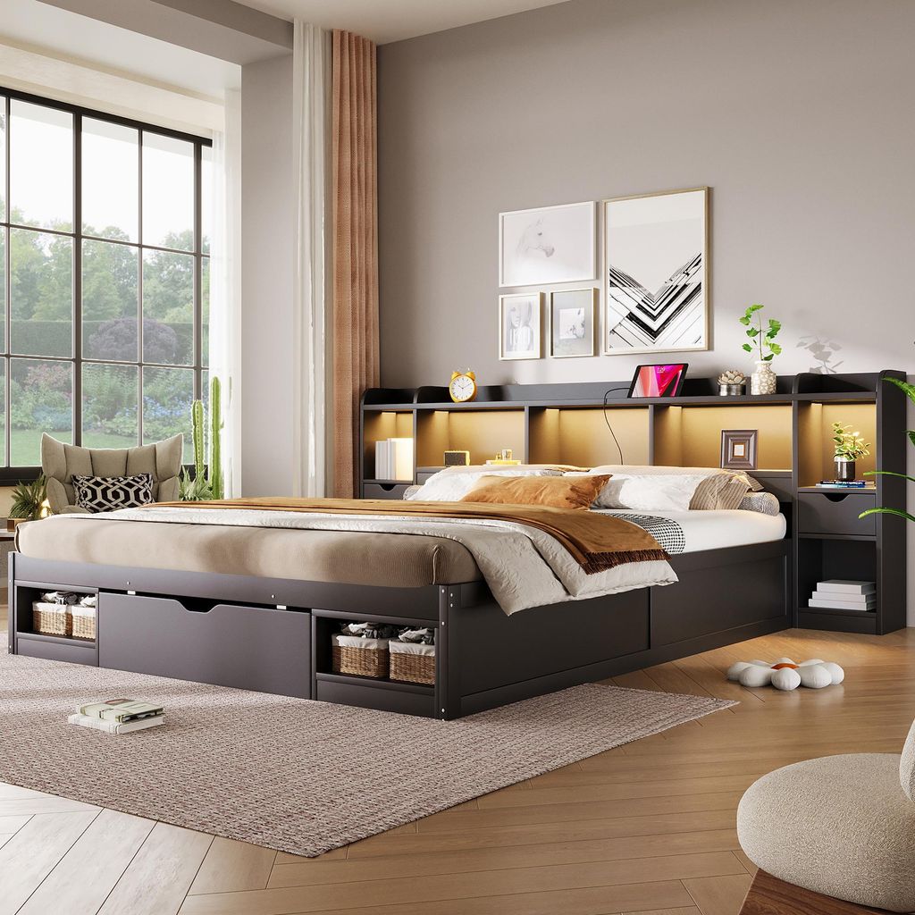 Flieks kinderbed, tweepersoonsbed 180x200 cm met lades en Productafbeelding 