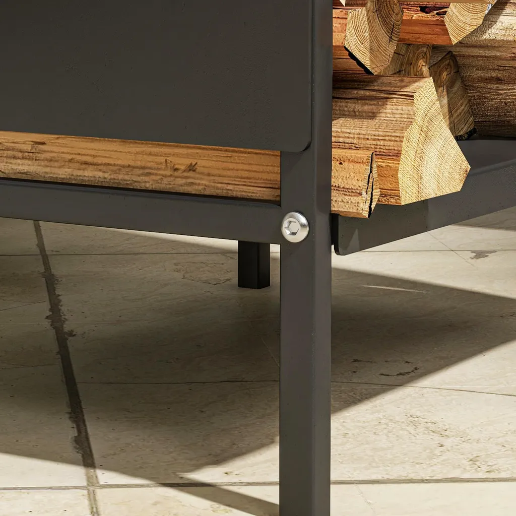 Support de bois de chauffage robuste et compact 44 cm de large - 11