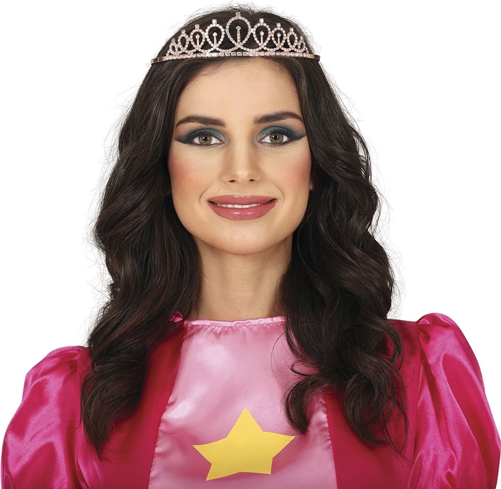 Prinzessin Tiara Mittelalter Karneval Krone Glanz Mit Zartem Glitzer Für Märchenkönigin Prinzessinnen Und Prinzen Fantasy Schmuck Elegant Anmuti...