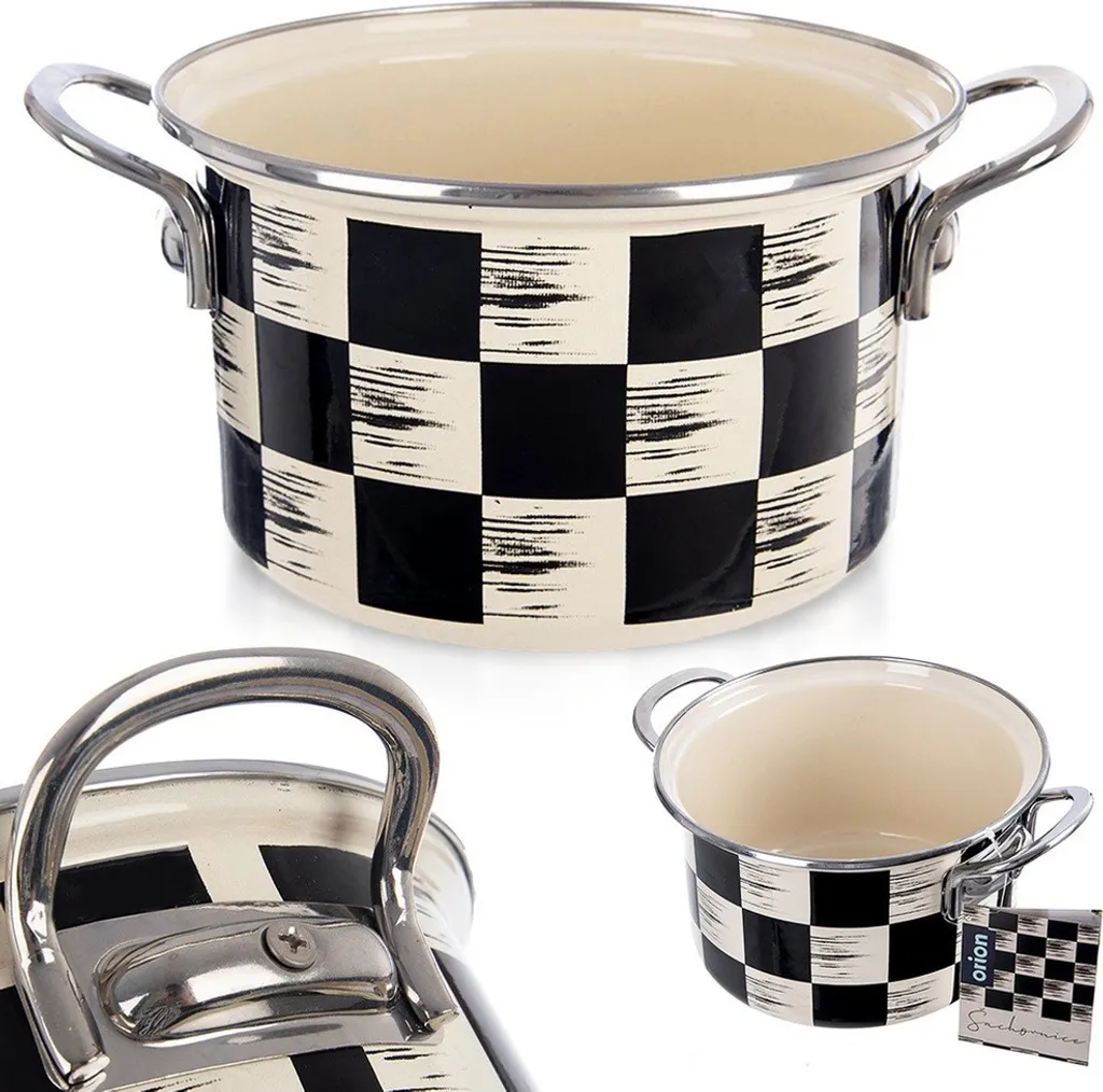 Casseruola Orion Smaltata 18cm | Stile Schachrett Vintage 2 Litri