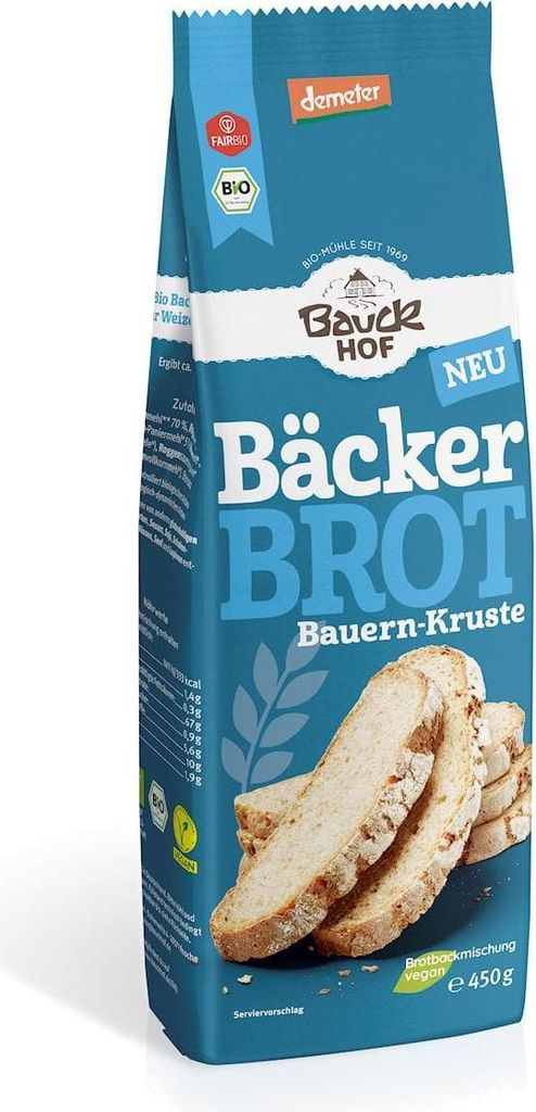MIESZANKA DO WYPIEKU CHLEBA WIEJSKIEGO DEMETER BIO 450 g - BAUCK HOF