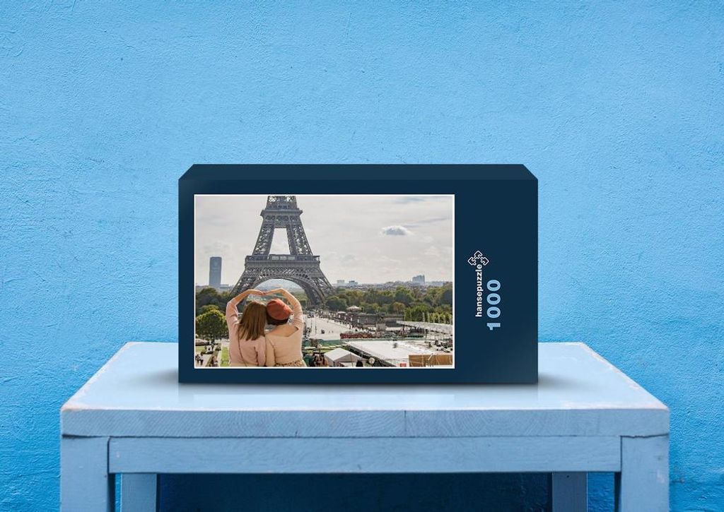 hansepuzzle 64003 - Paris Puzzle, 1000 Teile, Orte, 60,0 x 46,0cm mit hochwertiger Aufbewahrung, Kartonbox und wiederverschließbarem Beutel