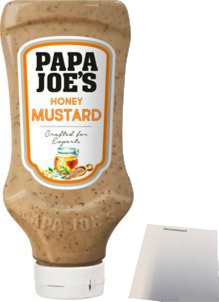 Papa Joes Honig Senf Sauce (300ml Flasche) + usy Block