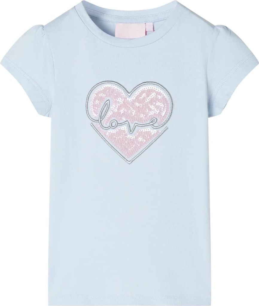 Kinder-T-Shirt Hellblau 128 10492 Produktbild 
