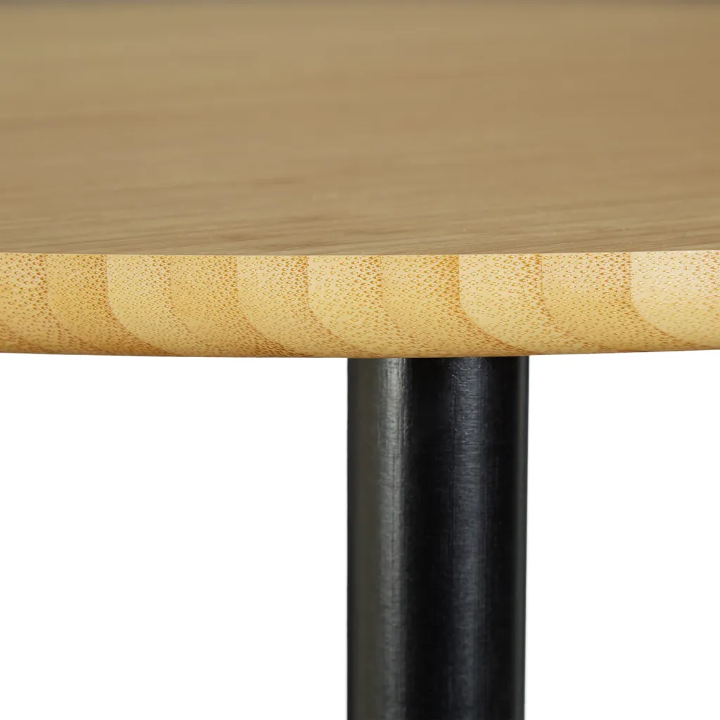 Relaxdays Table d'Appoint Ronde à Roulettes Design Industriel Noir - 7