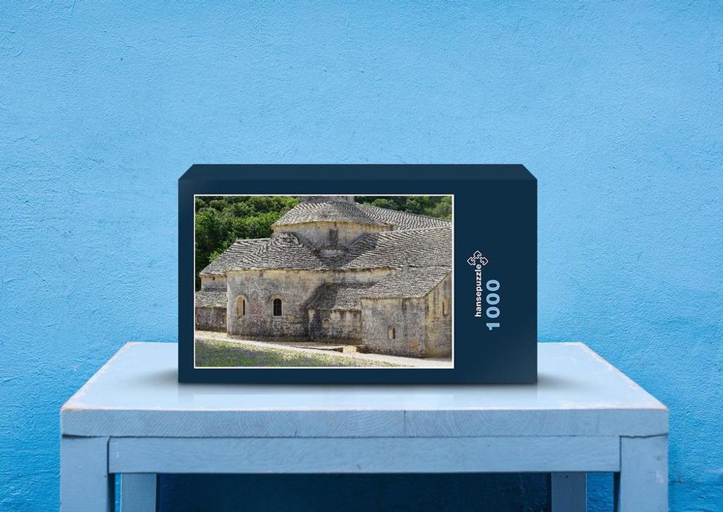 hansepuzzle 66842 - Abbaye de Sénanque Puzzle, 1000 Teile, Religion, 60,0 x 46,0cm mit hochwertiger Aufbewahrung, Kartonbox & Beutel