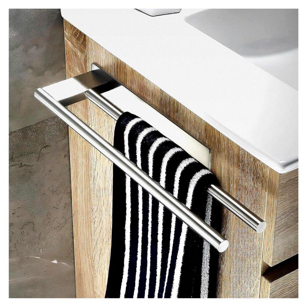 39 cm Doppelte Handtuchhalterung, Handtuchhalter ohne Bohren, 304 Edelstahl Handtuchstange, Zweiarmige Selbstklebende Handtuchstange, Edelstahl Wan...