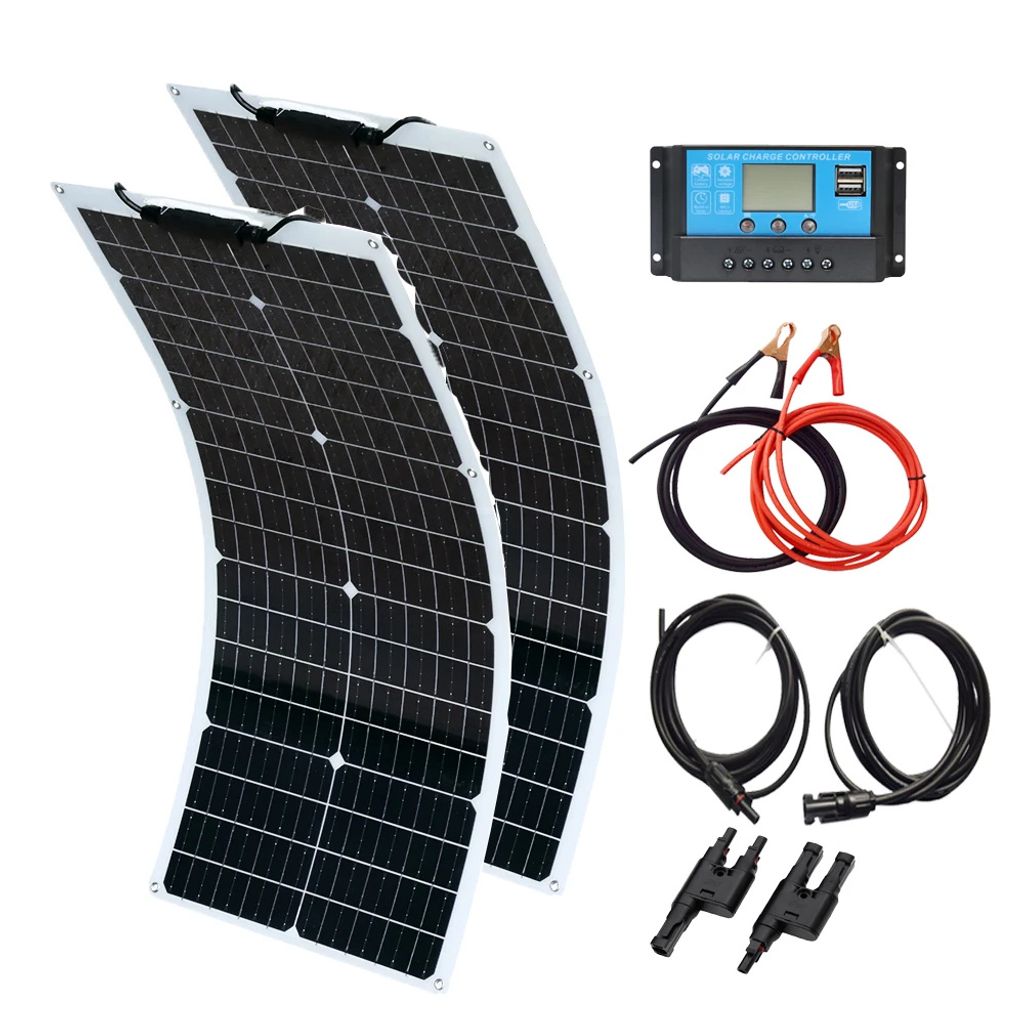 Solarpanel-Kit, 50W - 100W Leistung, monokristallines Silizium, flexibles Design, 24V 100W Solarkit