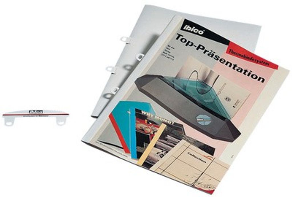 GBC Abheftzunge für Thermobindemappen aus PVC weiß 50 Stück