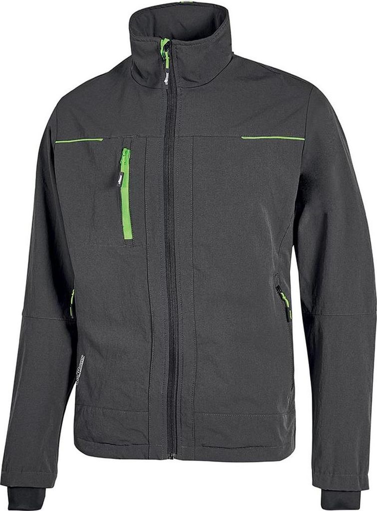 U-POWER Softshelljacke Pluton asphaltgrau / grün S
