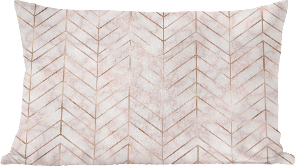 MuchoWow Zierkissen Sofakissen Wohnzimmer Dekokissen 50x30 cm Muster - Gold - Marmor - Wohnzimmerdekoration - Polster mit Photo