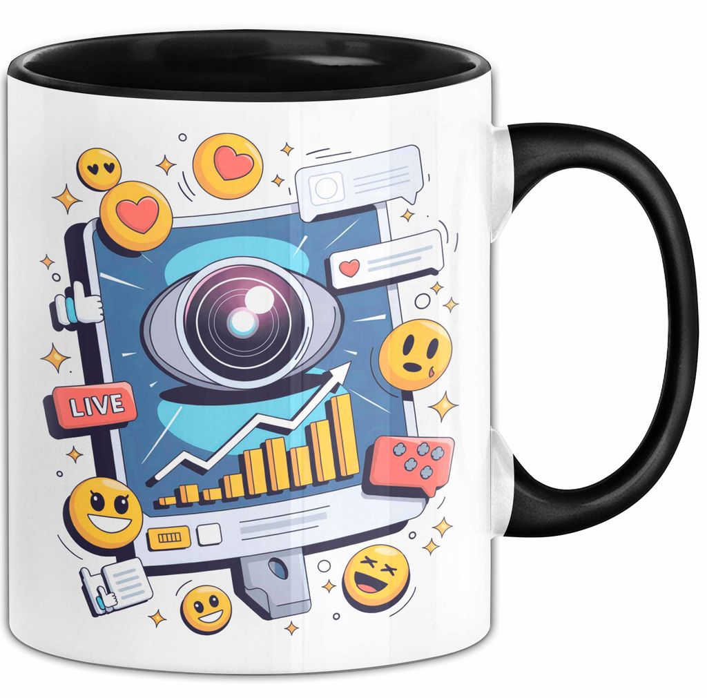 Live Streamer Tasse Geschenk Lustige Geschenkidee Spruch Für Online Kreative (Schwarz)