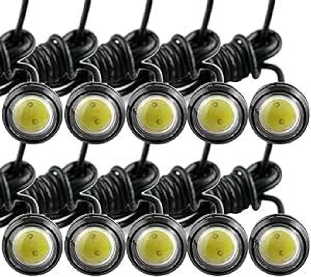 10 Luci LED Eagle Eye 22mm per Moto e Scooter - Kit Impermeabile