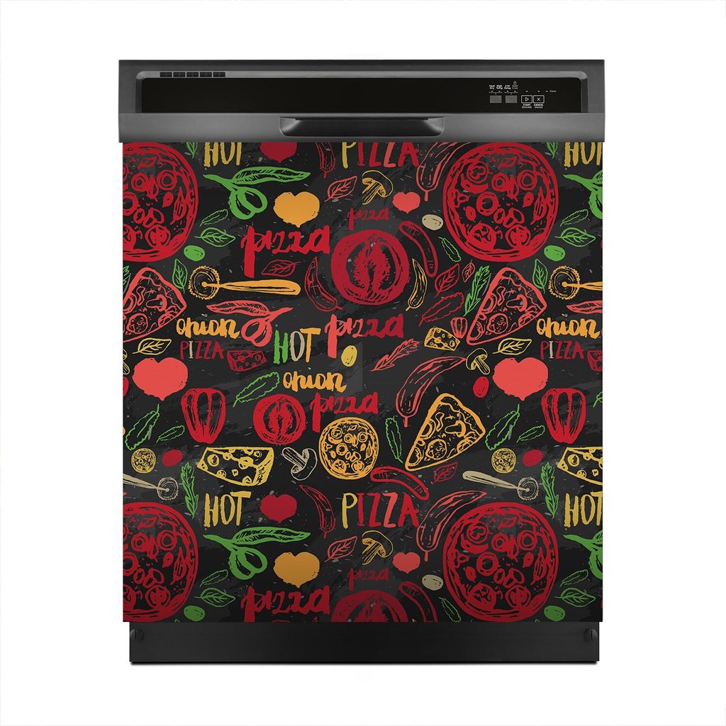 Aufkleber sticker 60x60 cm Dekorative folie Spülmaschine - Oliven Worte Tomaten