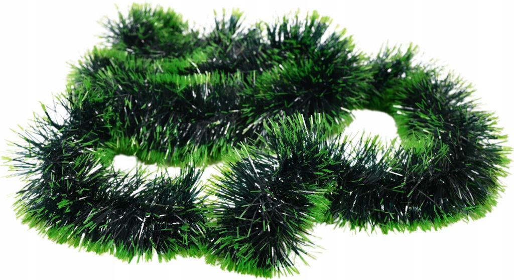 Weihnachtsbaumkette Grün 200cm - Girlande 7cm Breit Christbaumschmuck Schneeeffekt