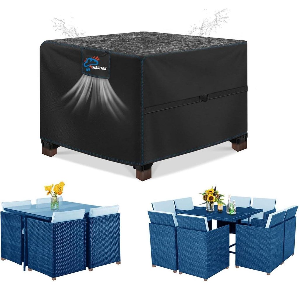 SIRUITON 125x125x74cm Pokrowiec na meble ogrodowe 420D Zdjęcie produktu 