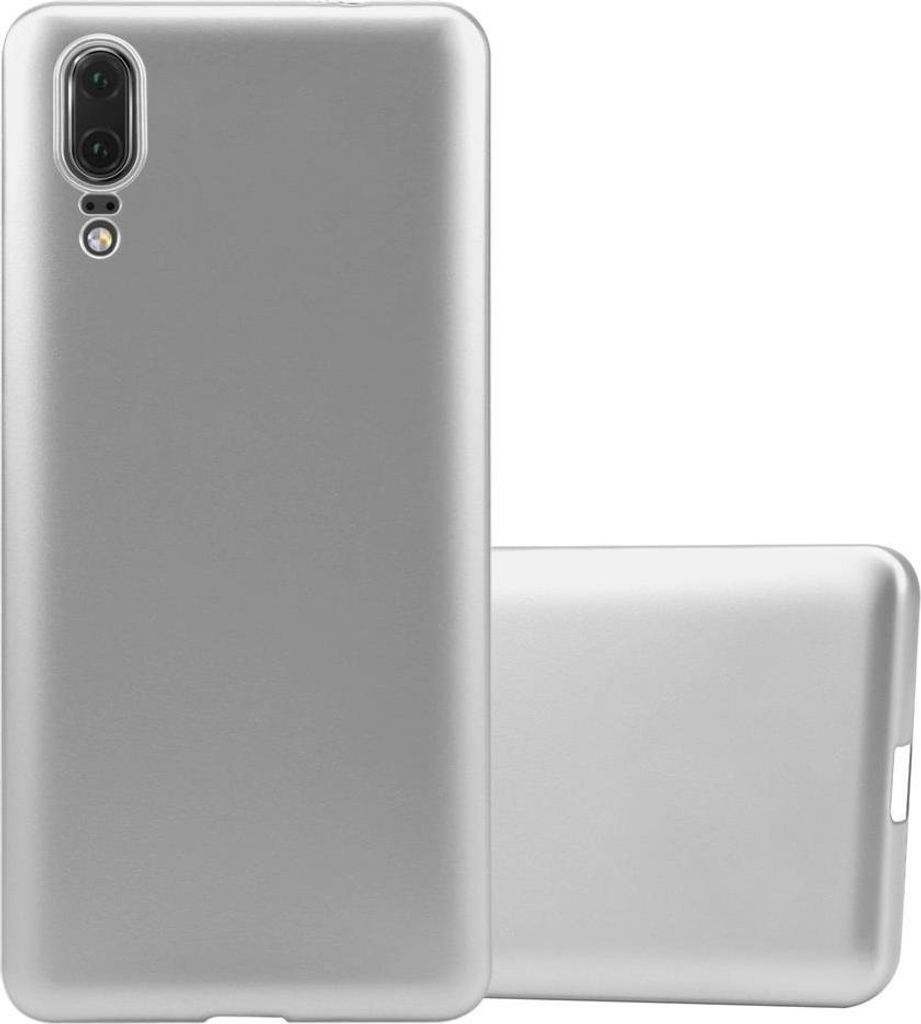 Cadorabo Schutzhülle für Huawei P20 Hülle in Silber Handyhülle TPU Silikon Etui Cover Case