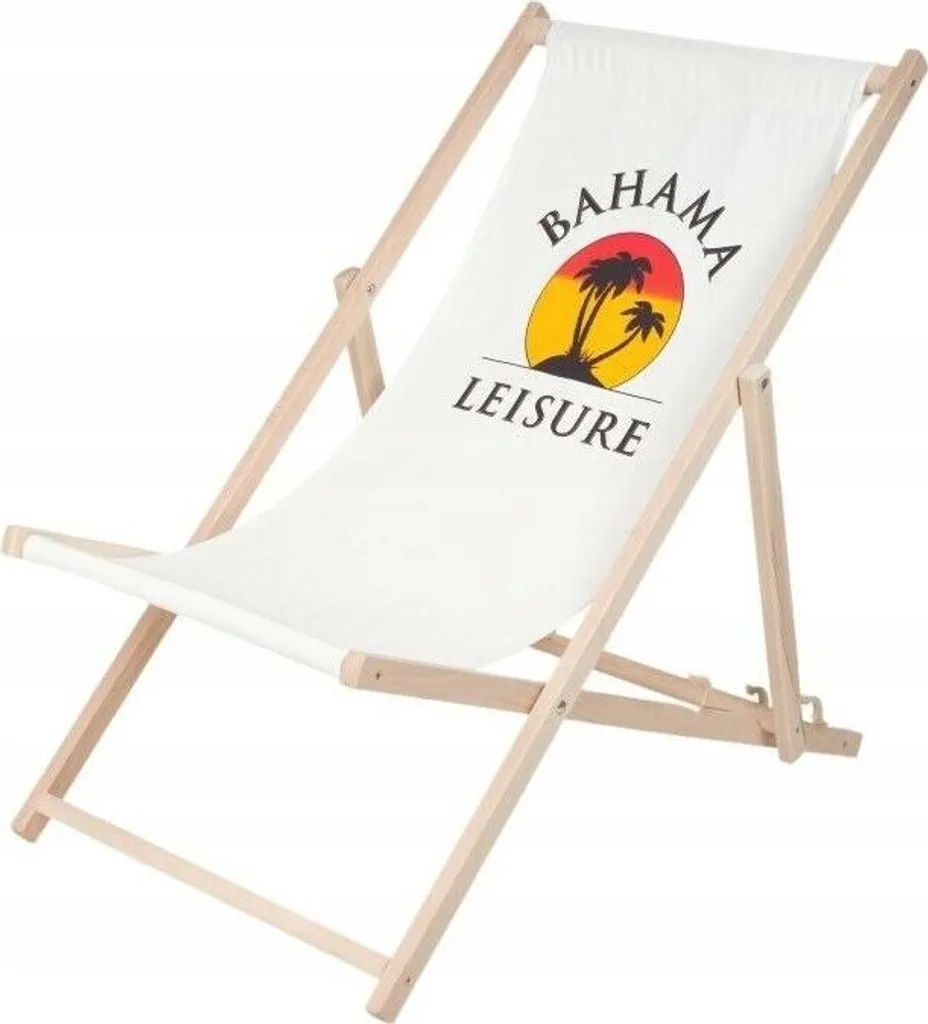 Bain de soleil bois pliable pour terrasse et piscine Bahama Nature