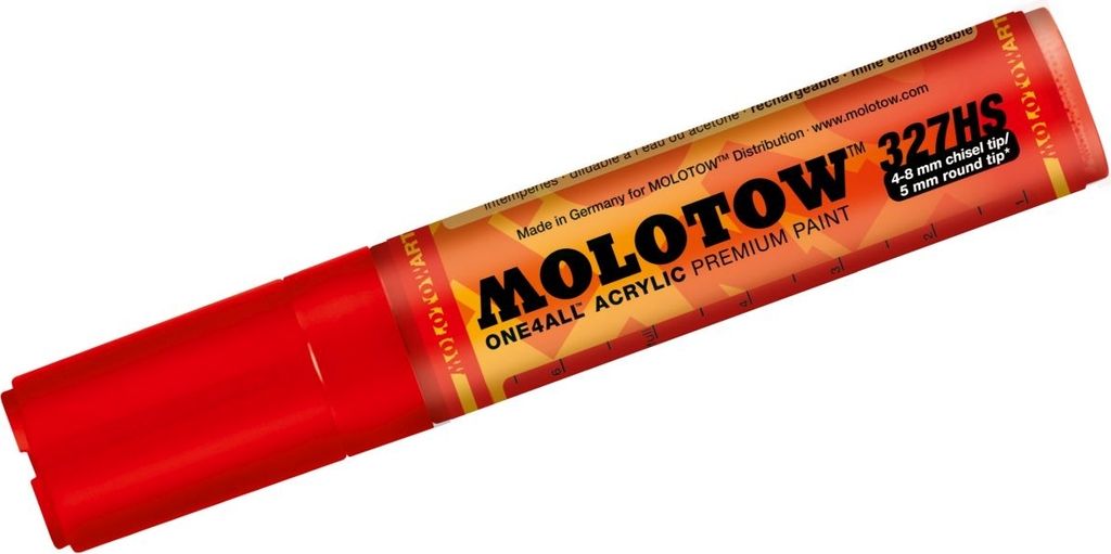 Permanentmarker One4All 327 HS nachfüllbar 4-8mm verkehrsrot Packung mit 6 Stück