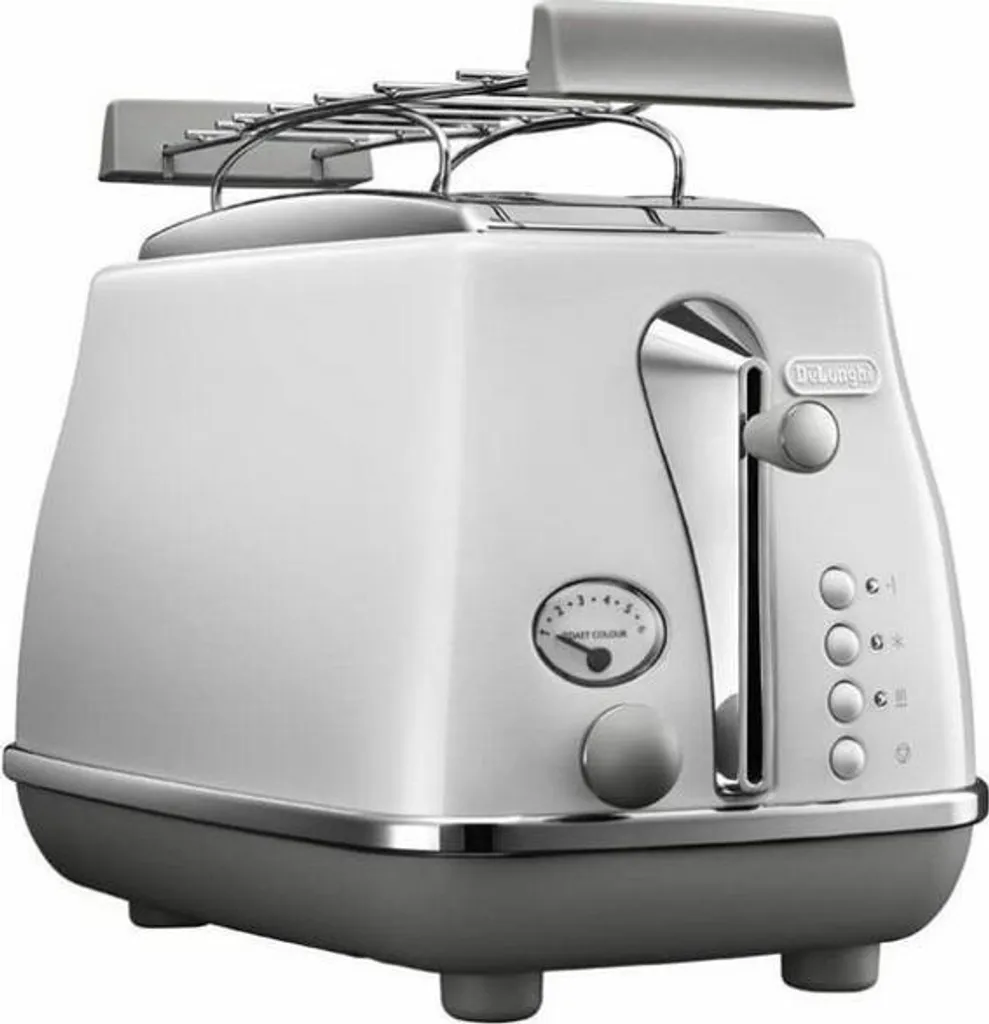 Grille-pain De'Longhi CTOC2103.W Blanc pour petit-déjeuner en famille