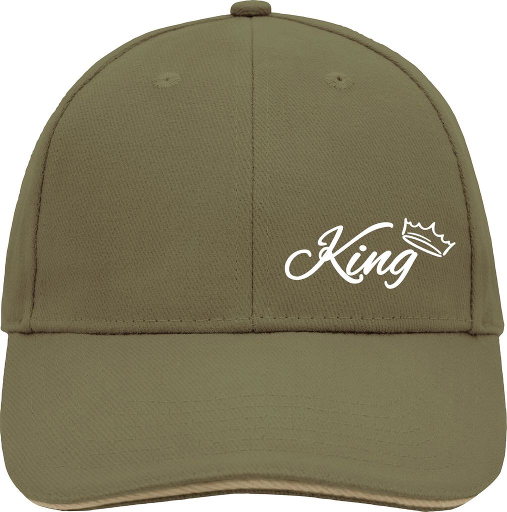 Huuraa Basecap King Krone Geschenk Olive/Beige King Accessoire