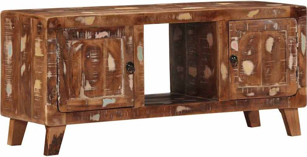TV-Schrank 105x46x32 cm Massivholz Altholz