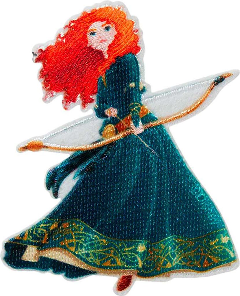 Disney Merida Prinzessin Bogen Schütze - Aufnäher, Bügelbild, Aufbügler, Applikationen, Patches, Flicken, Größe: 7 x 5,7 cm