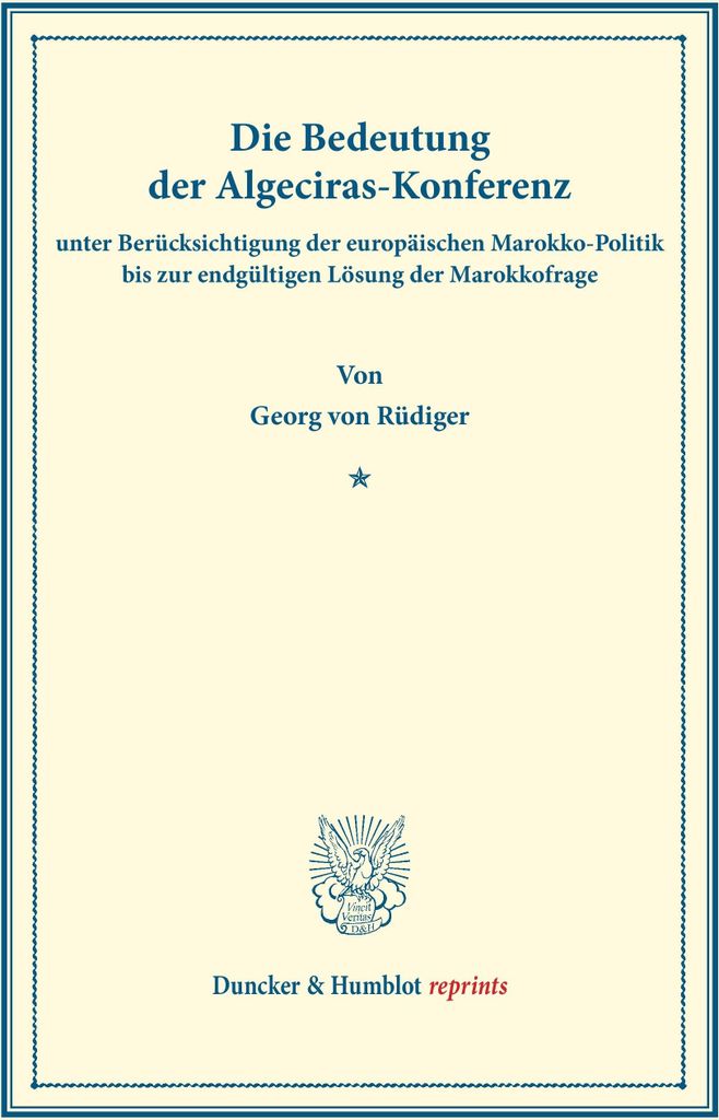 Die Bedeutung der Algeciras-Konferenz