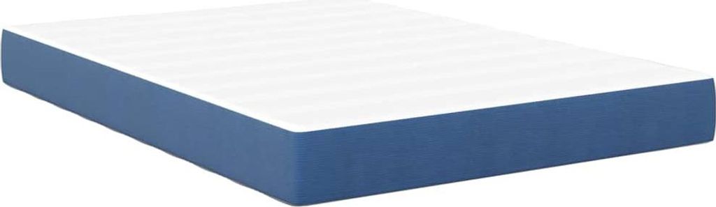 Möbel Bettgestell - inkl. Lattenrost - Doppelbett -matratze mit Matratze Blau 140 x 190 cm Stoff - Polsterbett Klassische Betten CLORIS5005596