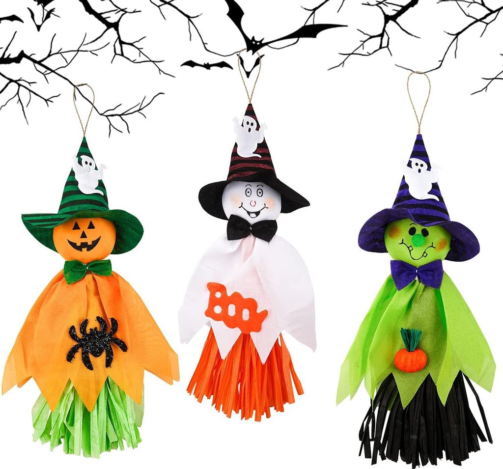 Halloween-Dekoration: Hängender Geist, Halloween-Horror-Dekoration, Halloween-Vogelscheuche zum Aufhängen, Geist, für Halloween-Horror-Partydeko...