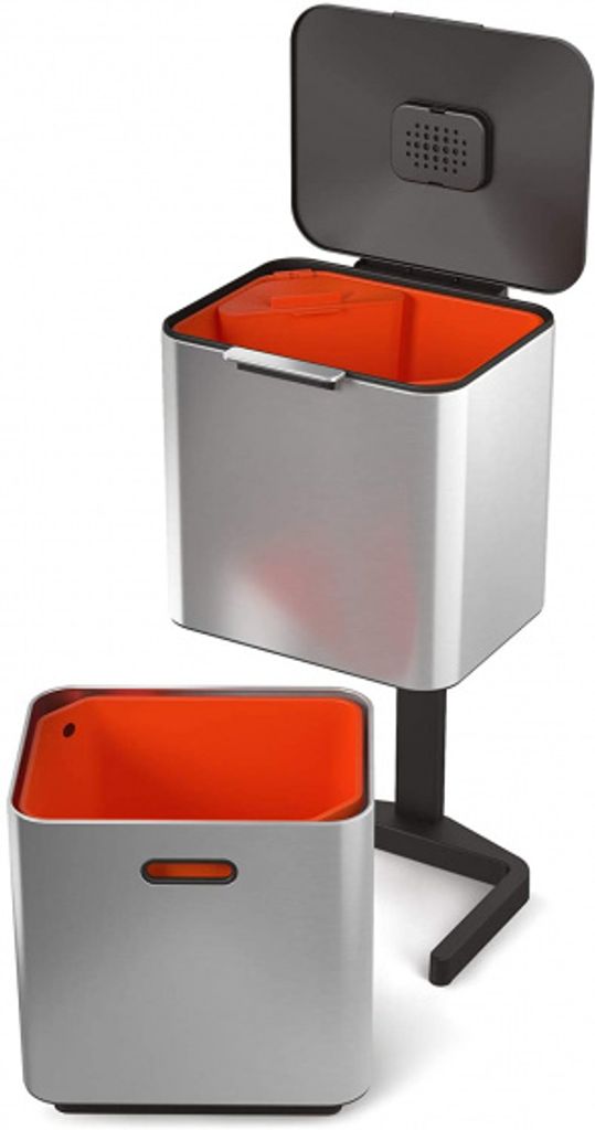 Joseph Joseph Totem Max. 60-Liter-Mülltrennungs- und Recyclingeinheit - Rostfreier Stahl