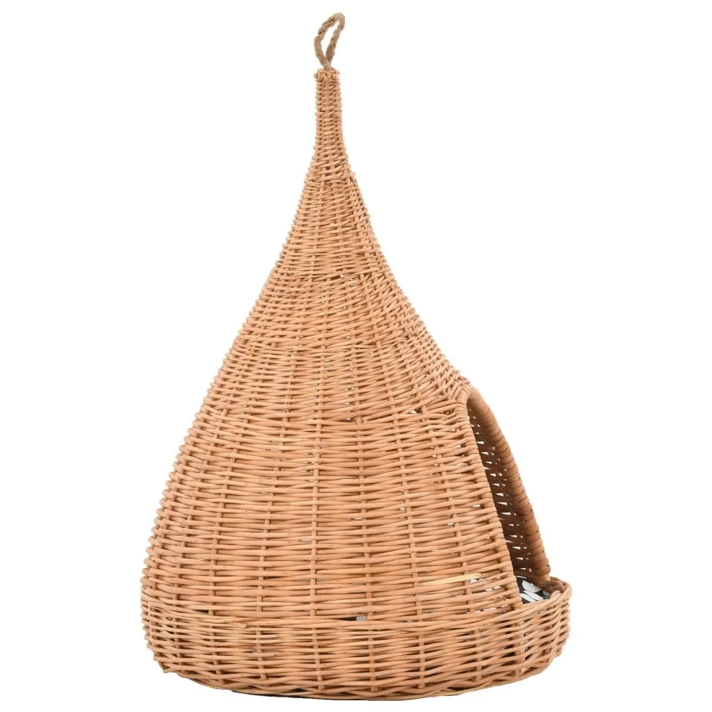 Casetta per gatti con cuscino 40x60 cm Tipi di salice naturale - 3
