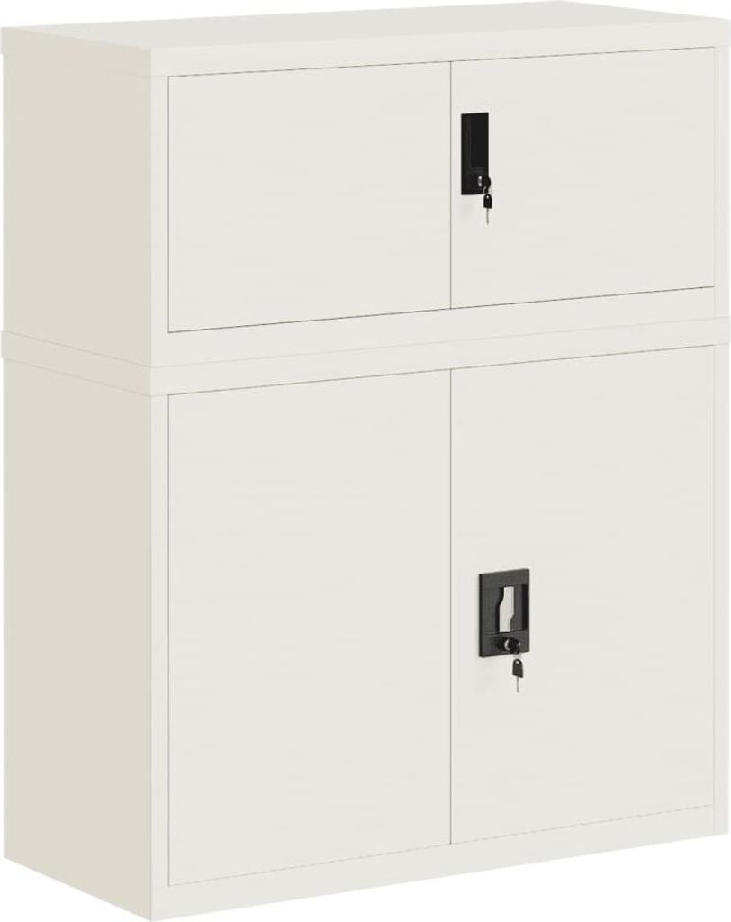 vidaXL Aktenschrank Weiß 90x40x110 cm Stahl