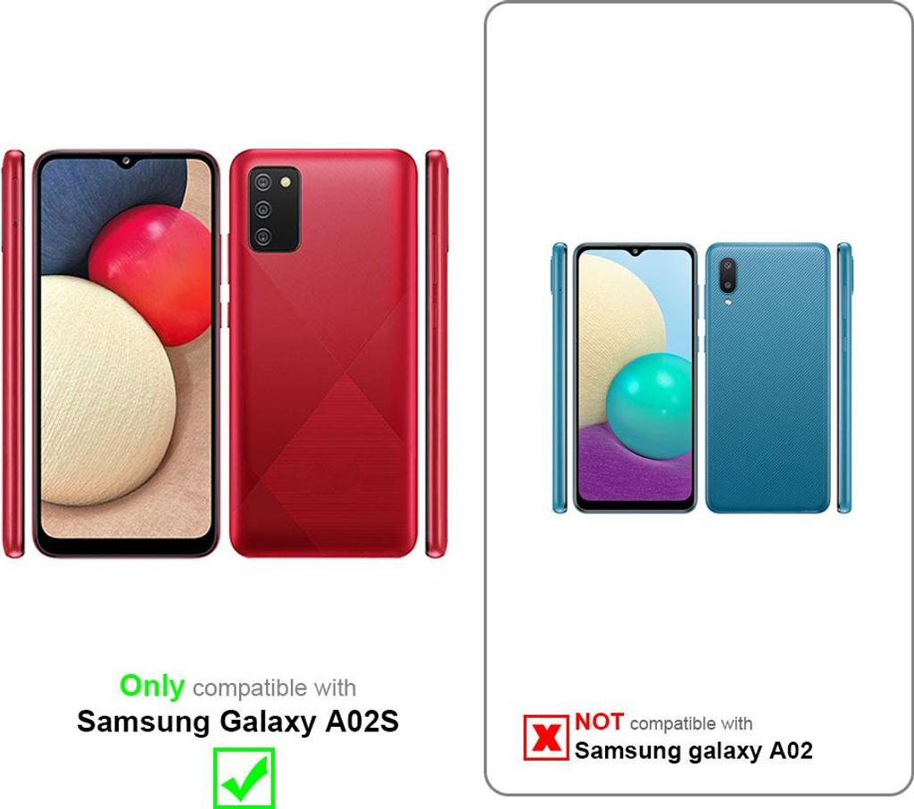 Cadorabo Schutzhülle für Samsung Galaxy A02s Hülle in Lila Handyhülle Case Cover TPU Etui