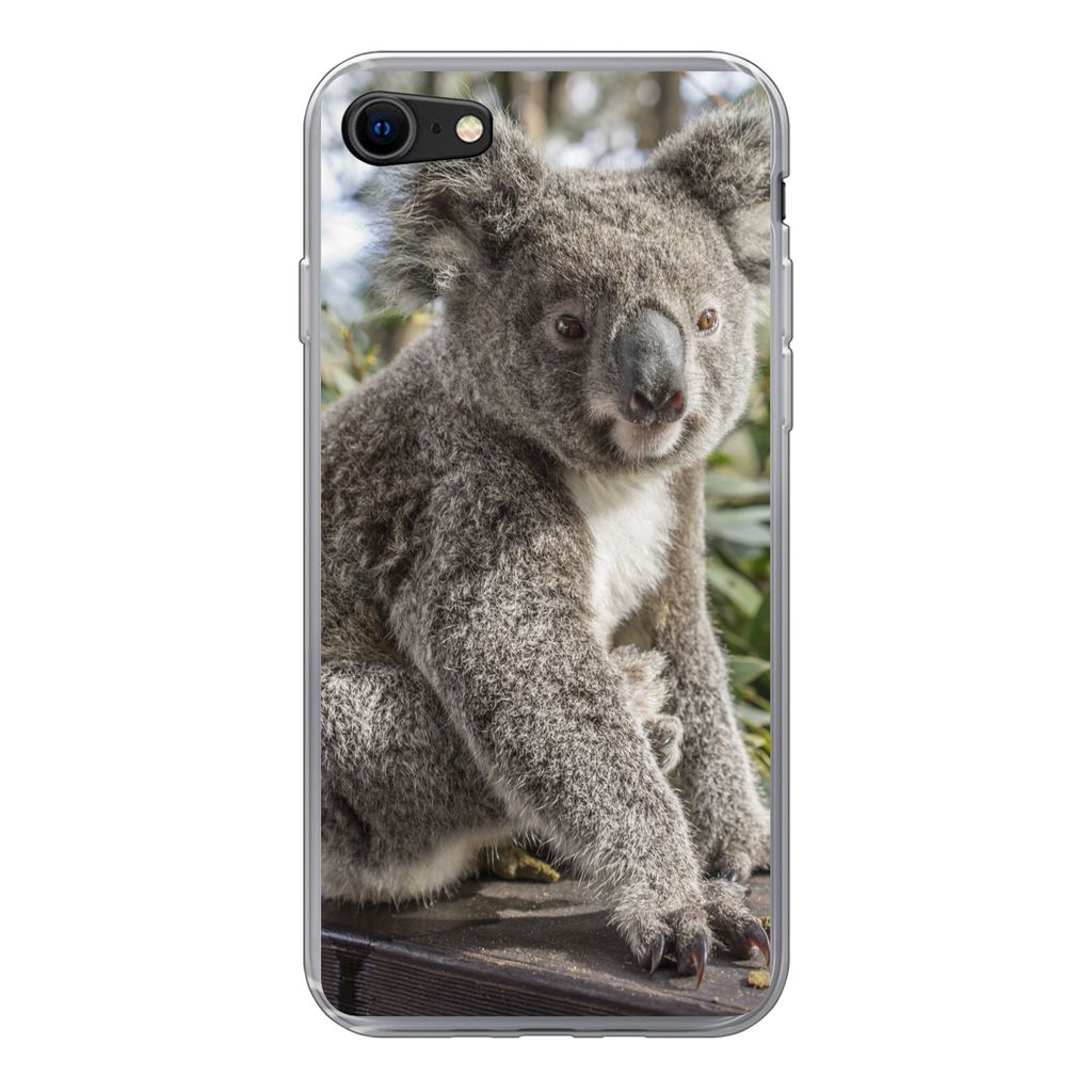 MuchoWow Handyhülle Schutzhülle Hülle für iPhone 7 Koala - Regal - Pflanzen - Kinder - Jungen - Mädchen Silikon Softcase Handy Hülle - Kart...
