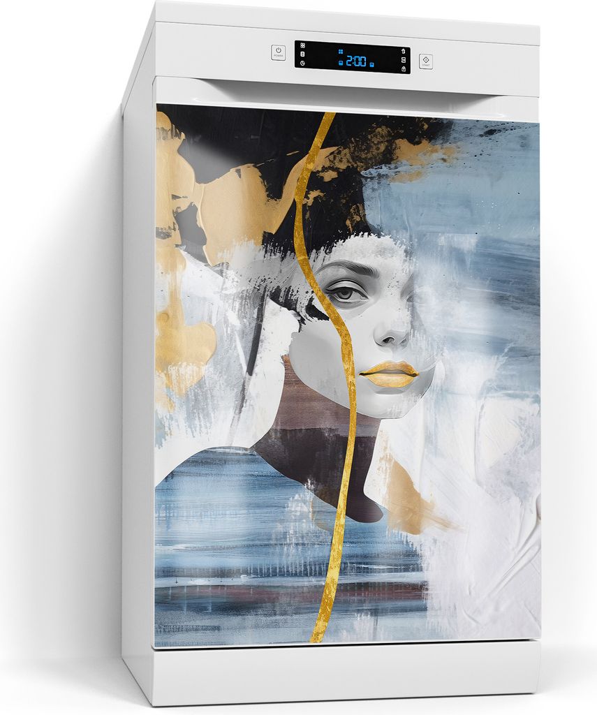 DEQORI Magnetmatte Spülmaschine Standard 60x80 cm 'Fragmentierte Eleganz' Magnetfolie