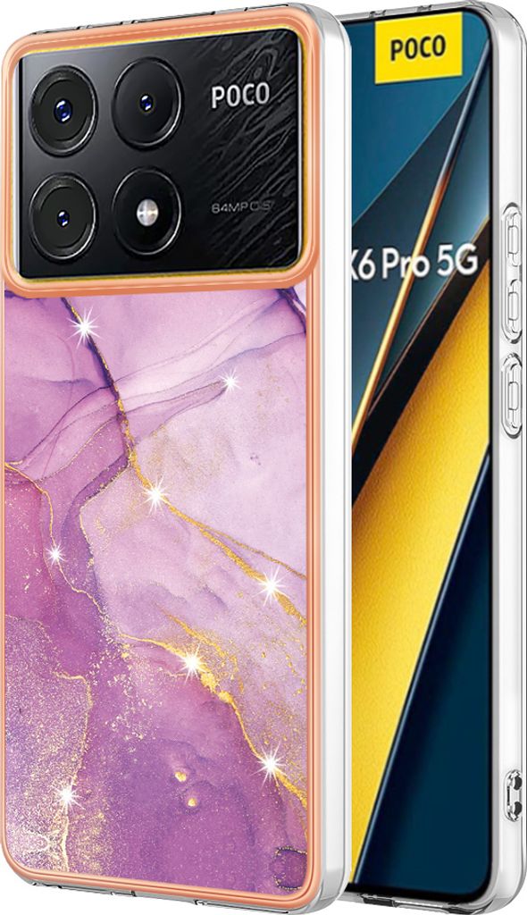 Hülle für Xiaomi Poco X6 Pro/Redmi K70E Muster TPU Silikon Stoßdämpfer Bumper Schutzhülle Pink