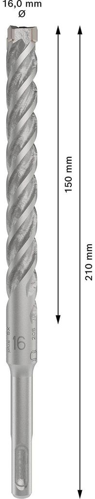 PRO SDS plus-5X Hammerbohrer, 16 x 150 x 210 mm Produktbild 