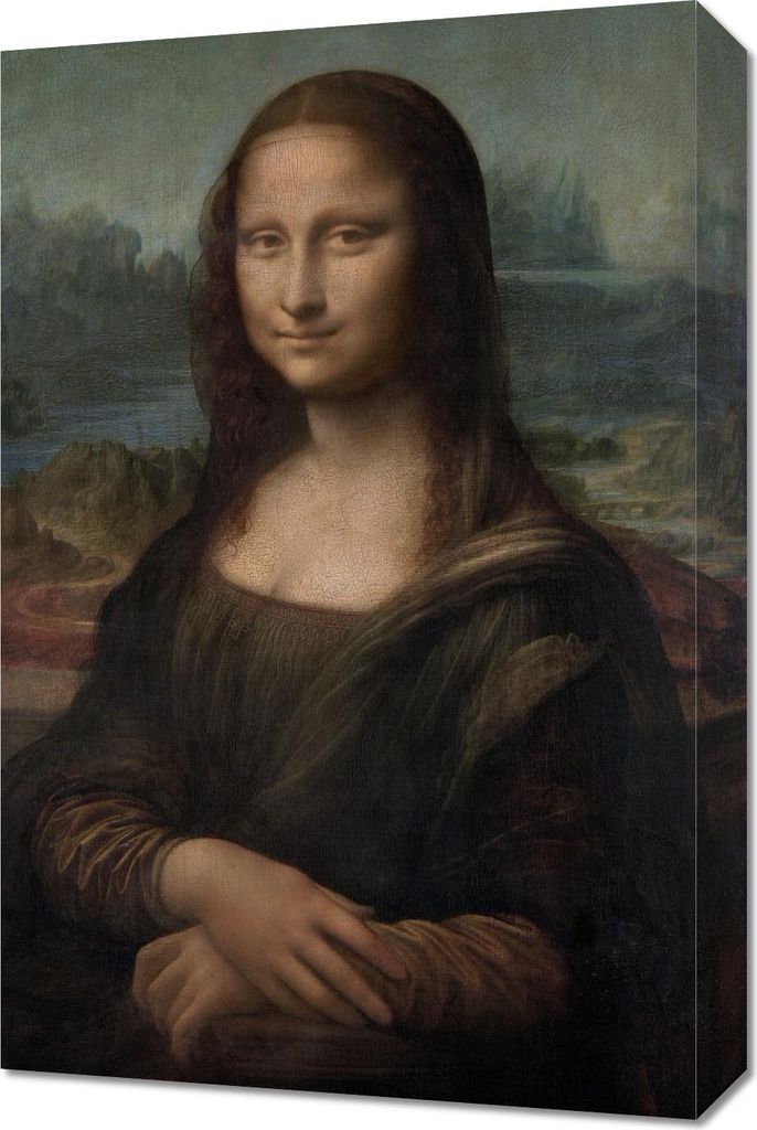 Bild 40x60cm Mona Lisa, Da Vinci Vintage für das Wohnzimmer