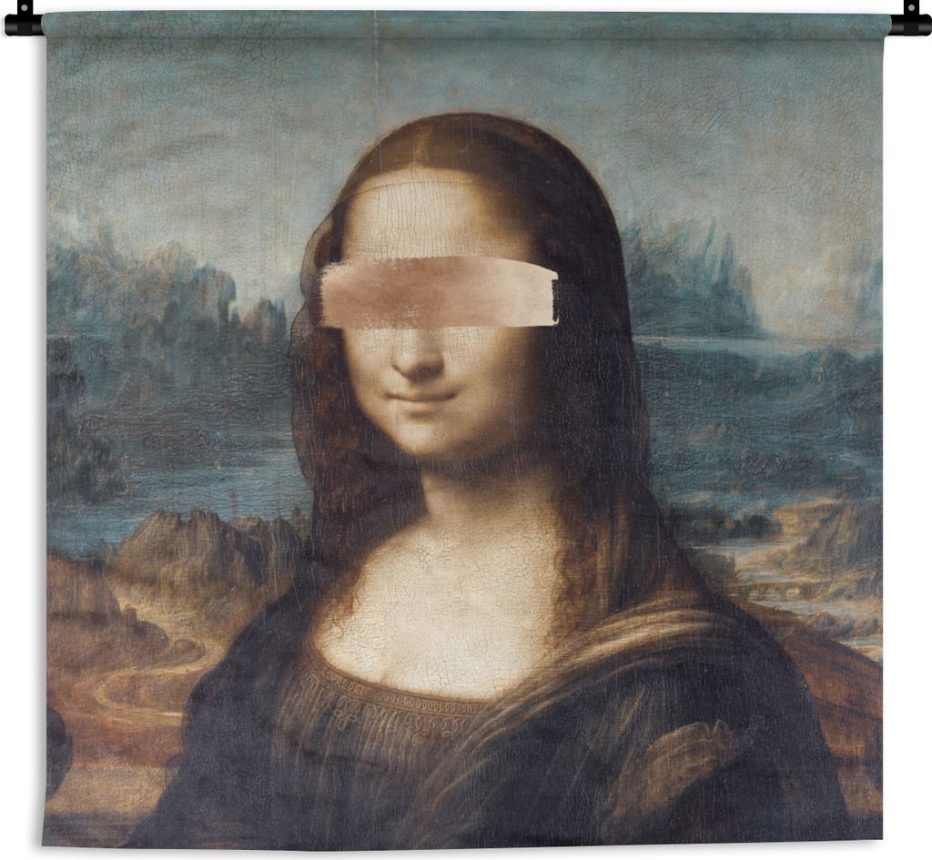 MuchoWow Wandteppich Wandbehang Mona Lisa - Leonardo da Vinci - Kunst 150x150 cm Tapisserie Dekoration Wandtuch - Wohnaccessoires - Modernes