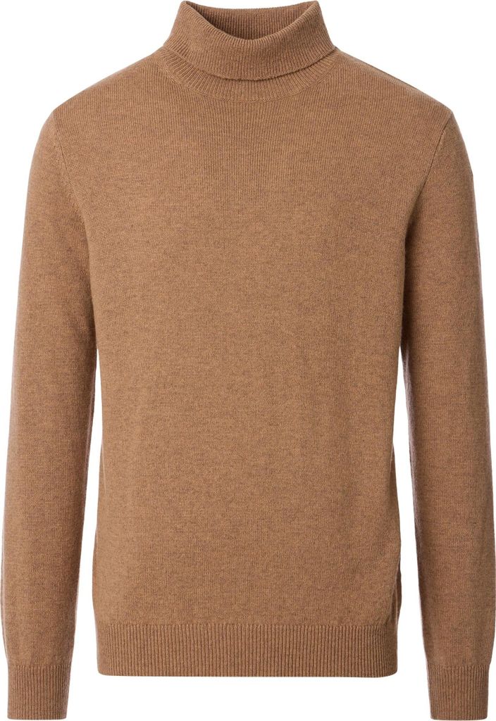 CASAMODA Herren Rollkragen-Pullover Regular Lammwollmix Hellbraun XXL