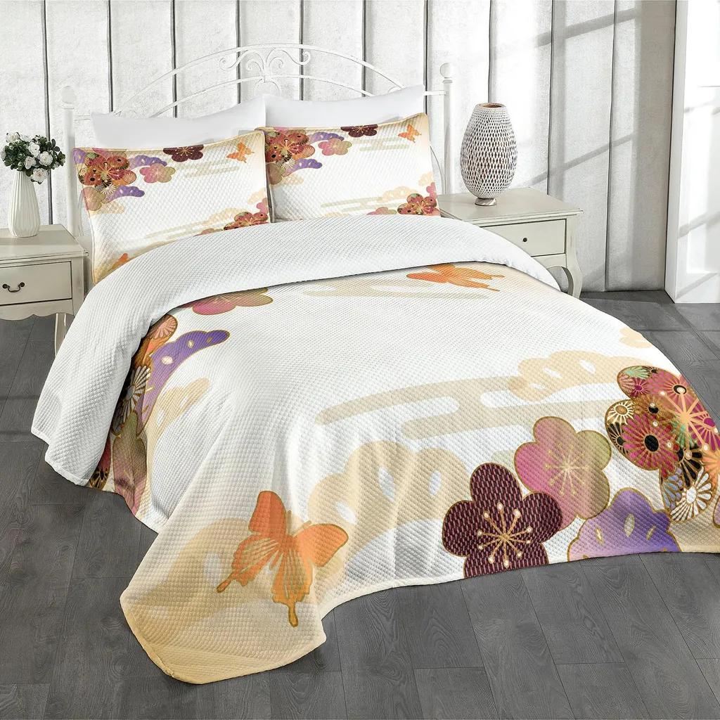 Copriletto Giapponese ABAKUHAUS 264x220 Bouquet Fiori Primavera