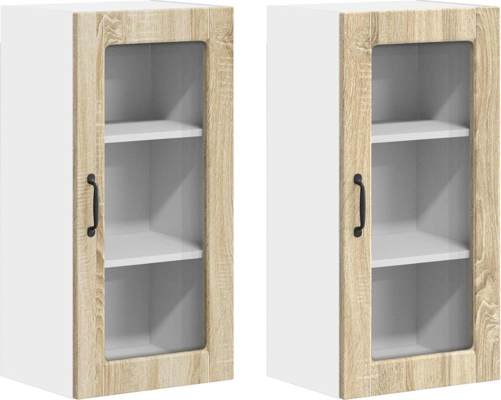 Küchenschrank 2 pcs Sonoma-Eiche 40 x 31 x 80 cm Holzwerkstoff