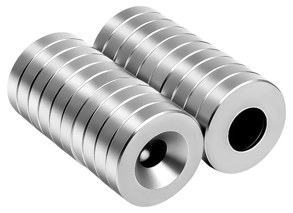 20 Aimants Néodyme avec Trou 10x2,5mm - Aimant Puissant Rond Fraisé