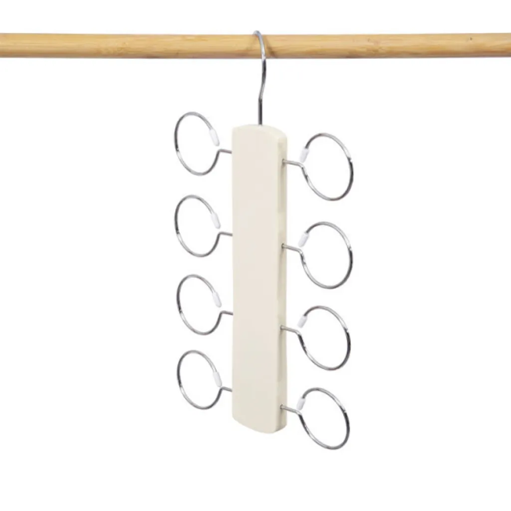 Porte-serviettes pour petite salle de bain - Support bois métal 31cm